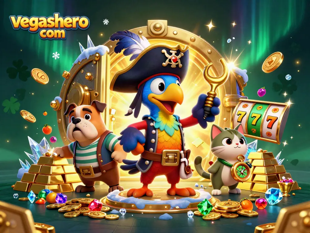 Experience thrilling moments with vegashero com in this vibrant casino scene featuring animated gambling elements.