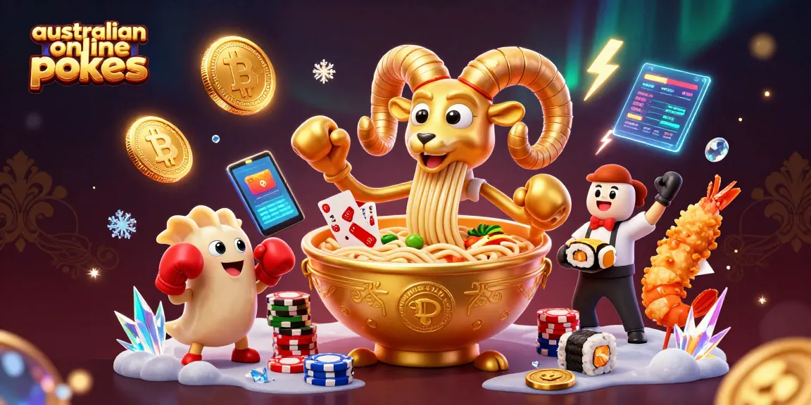 Play australian online pokies with a vibrant 3D animated casino scene.