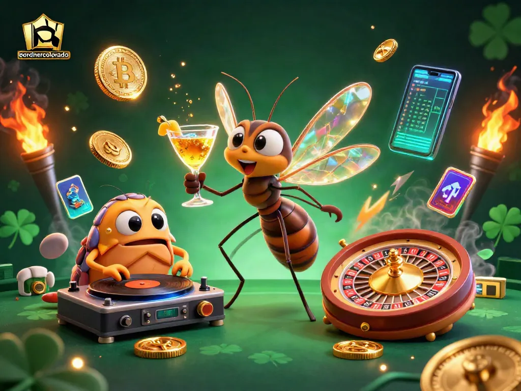 Bordnercolorado's exciting gambling scene features a frozen mosquito casino mascot and trilobite DJ.