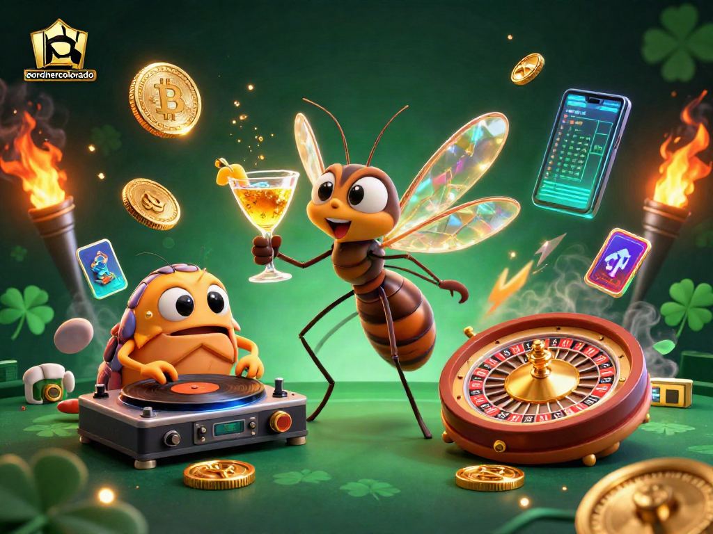 Bordnercolorado's exciting gambling scene features a frozen mosquito casino mascot and trilobite DJ.